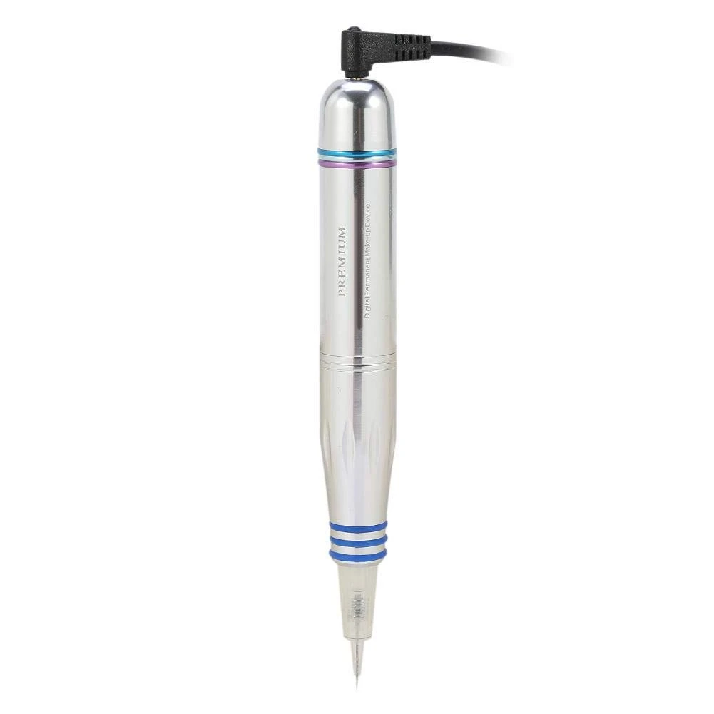 Digital Permanent Tattoo Pen Machine, LCD Display Electric Tattoo Eyebrow Lip Eye liner MTS Pen Beauty Makeup Device With Accessory Heads Tool Kit